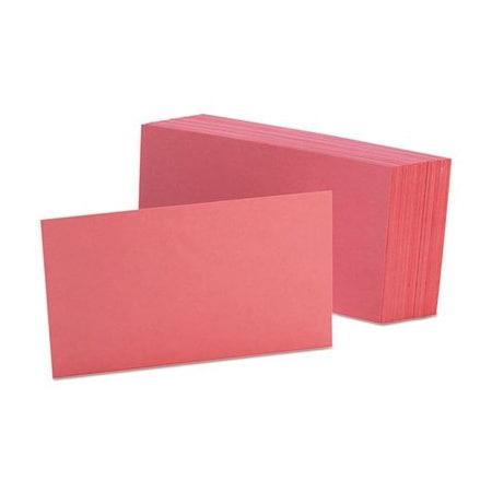 Tops Business Forms Oxford, Unruled Index Cards, 3 X 5, Cherry, 100PK 7320CHE